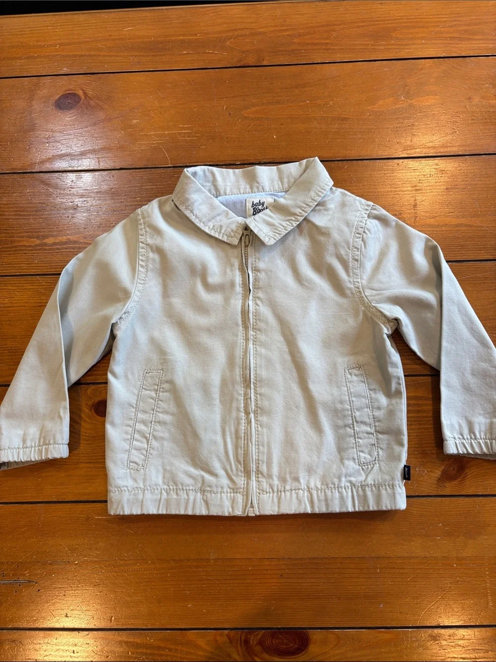 Baby B’Gosh Khaki Zip Windbreaker Jacket Boys Size 18 Months EUC